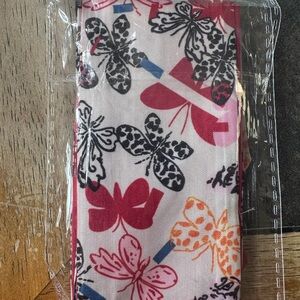 Butterfly Print bag scarf nip